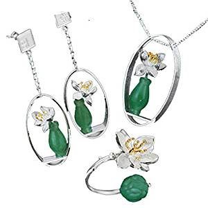 Lotus vase Jewelry Set